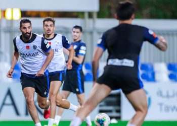 الهلال يختتم تدريباته إستعداد لمواجهة أبها