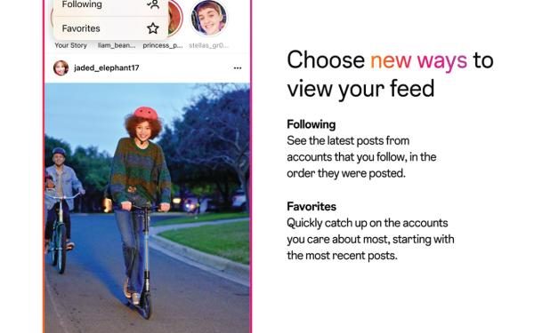 التفضيلات والمتابعة ميزتان على «إنستجرام»