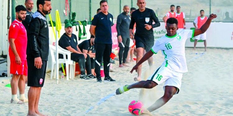 منتخب الشاطئية يتعادل مع البحرين